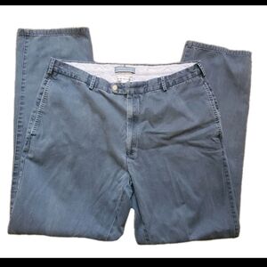 Peter Millar Pants Mens 36 Blue Straight Flat 100% Pima Cotton Relaxed 36x30